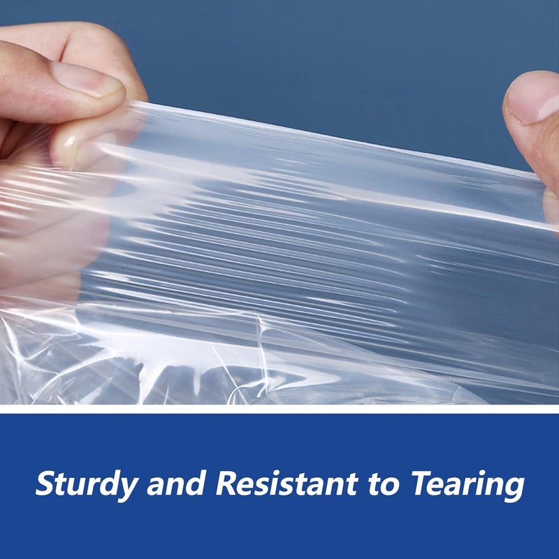 WEPOLY 8" x 10" (500 Count) - Clear Poly Bags with Suffocation Warning Self Seal for Packaging, Shirts, Clothing & FBA - Permanent Adhesive - Image 4